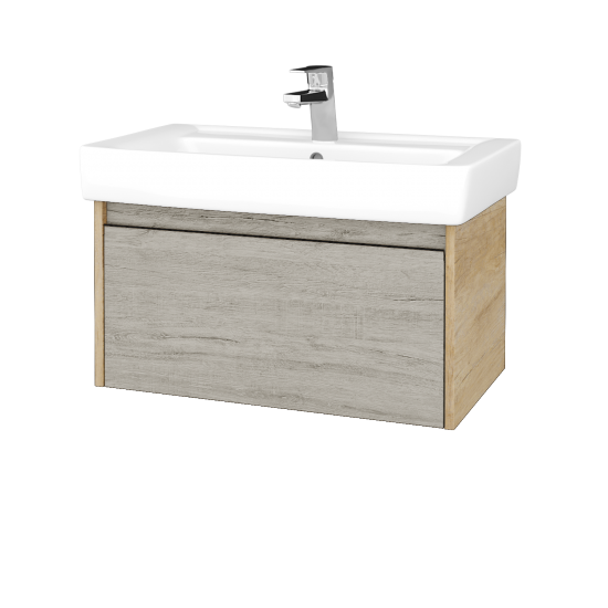 Kúpeľňová skrinka BONO SZZ 80 (umývadlo Q)  - D15 Nebraska - D05 Oregon