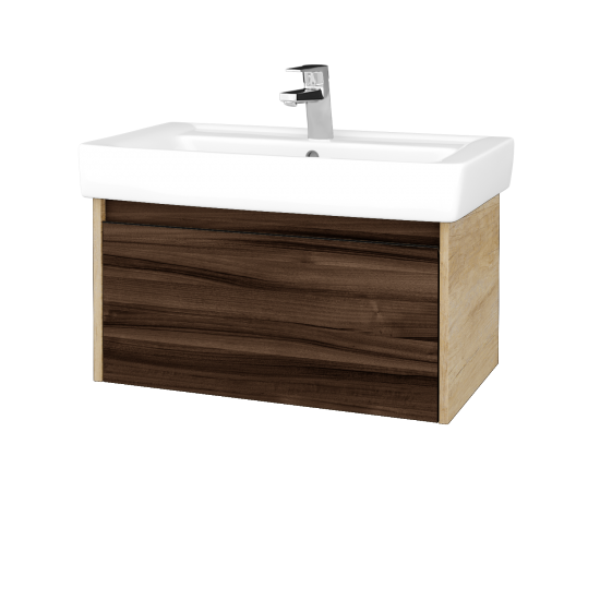 Kúpeľňová skrinka BONO SZZ 80 (umývadlo Q)  - D15 Nebraska - D06 Orech