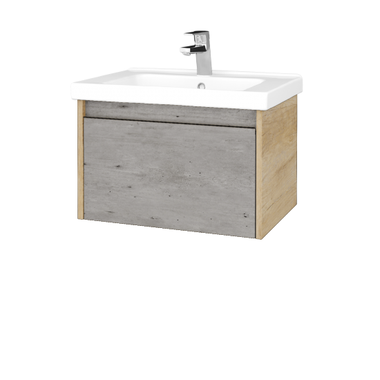 Kúpeľňová skrinka BONO SZZ 65 (umývadlo Harmonia)  - D15 Nebraska - D01 Betón