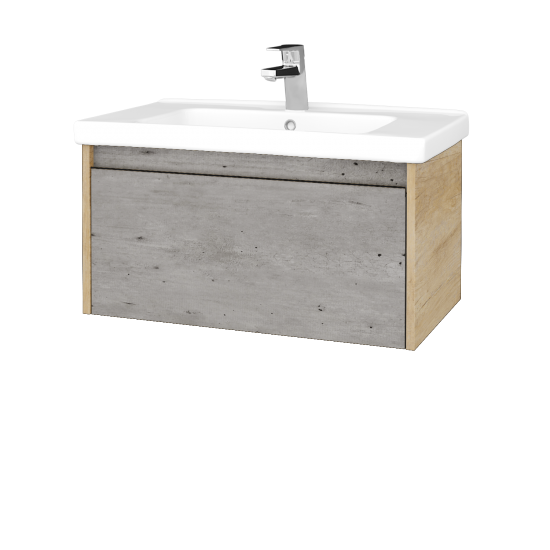 Kúpeľňová skrinka BONO SZZ 80 (umývadlo Harmonia)  - D15 Nebraska - D01 Betón