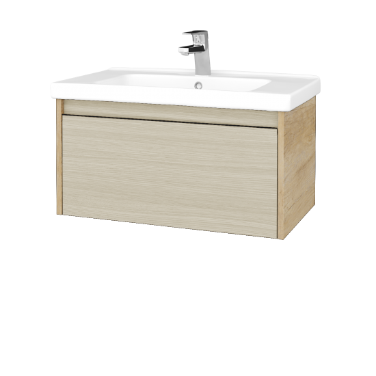 Kúpeľňová skrinka BONO SZZ 80 (umývadlo Harmonia)  - D15 Nebraska - D04 Dub