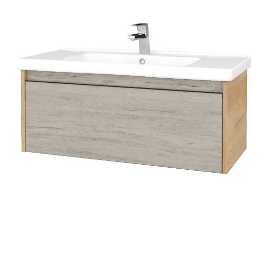 Kúpeľňová skrinka BONO SZZ 100 (umývadlo Harmonia)  - D15 Nebraska - D05 Oregon