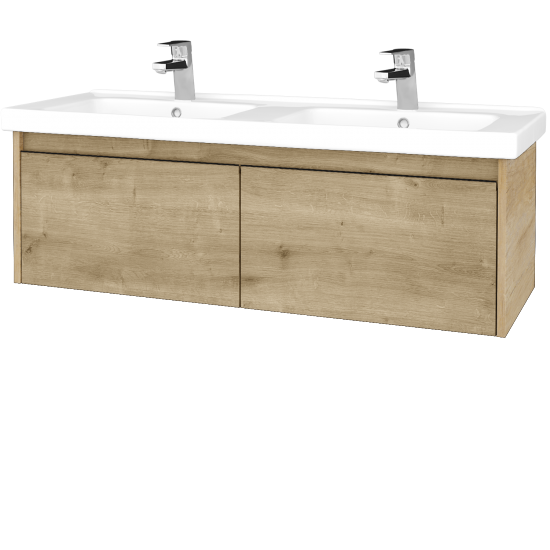 Kúpeľňová skrinka BONO SZZ2 125 (umývadlo Harmonia)  - D15 Nebraska - D09 Arlington