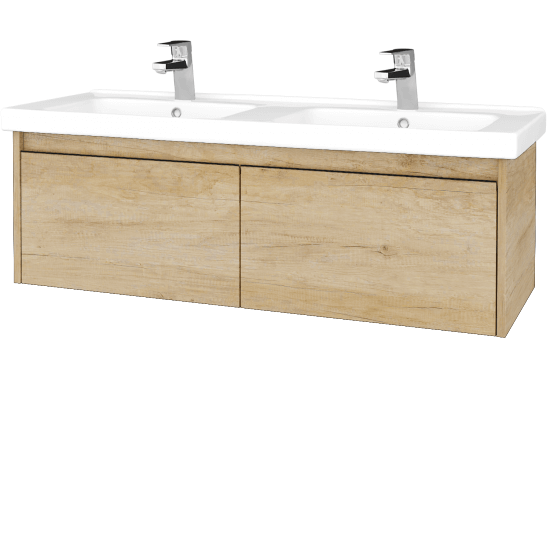 Kúpeľňová skrinka BONO SZZ2 125 (umývadlo Harmonia)  - D15 Nebraska - D15 Nebraska