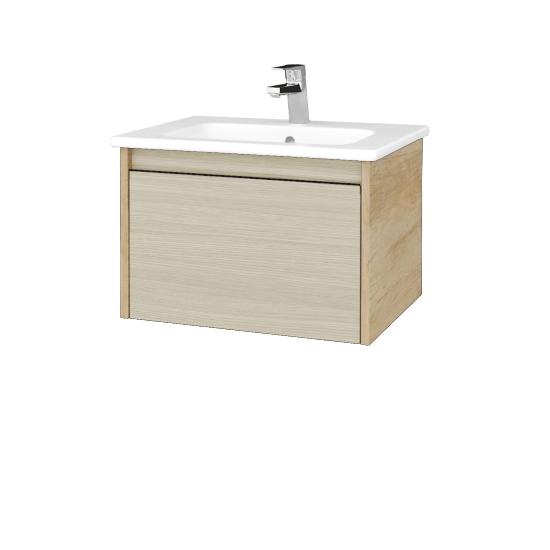 Kúpeľňová skrinka BONO SZZ 60 (umývadlo Euphoria)  - D15 Nebraska - D04 Dub