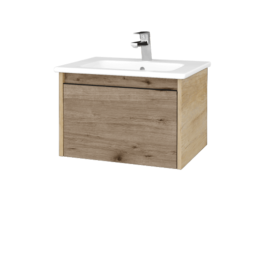 Kúpeľňová skrinka BONO SZZ 60 (umývadlo Euphoria)  - D15 Nebraska - Úchytka T33 - čierna mat - D23 Herkules