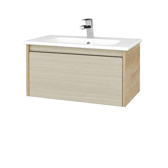 Umývadlová skrinka BONO SZZ 80 (umývadlo Euphoria)  - D15 Nebraska - D04 Dub