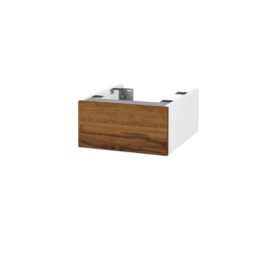 Doplnková skrinka pod dosku DSD SZZ 40 (výška 20 cm)  - N01 Biela lesk - D27 Cognac - Ne