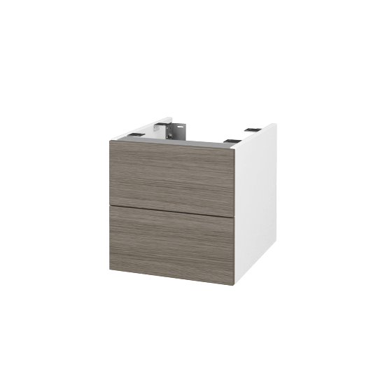 Doplňková skříňka pod desku DSD SZZ2 40 (výška 40 cm)  - N01 Bílá lesk - D03 Cafe - Ne