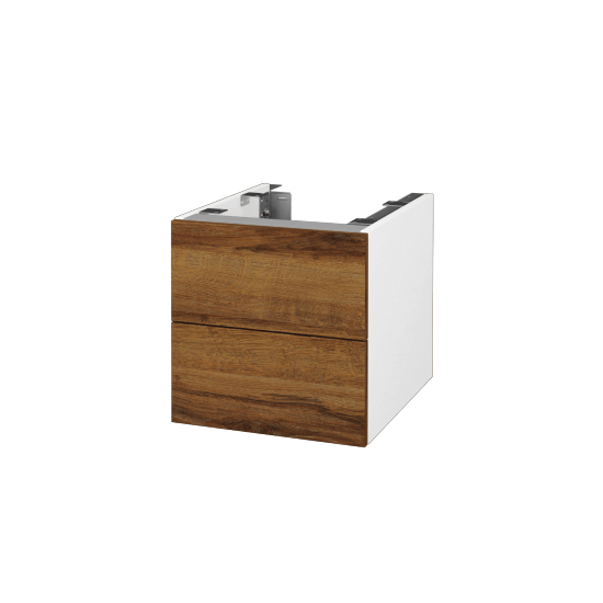 Doplnková skrinka pod dosku DSD SZZ2 40 (výška 40 cm)  - N01 Biela lesk - D27 Cognac - Ne