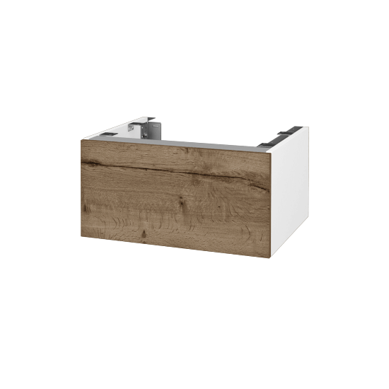 Doplnková skrinka pod dosku DSD SZZ1 60 (výška 30 cm)  - N01 Biela lesk - D21 Tobacco - Ne