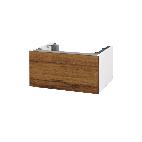 Doplnková skrinka pod dosku DSD SZZ1 60 (výška 30 cm)  - N01 Biela lesk - D27 Cognac - Ne