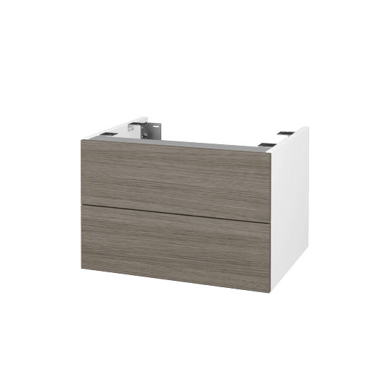 Doplňková skříňka pod desku DSD SZZ2 60 (výška 40 cm)  - N01 Bílá lesk - D03 Cafe - Ne