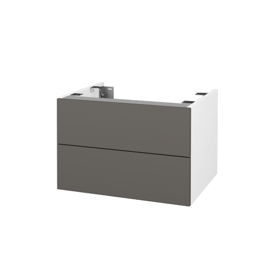 Doplňková skříňka pod desku DSD SZZ2 60 (výška 40 cm)  - N01 Bílá lesk - N06 Lava - Ne