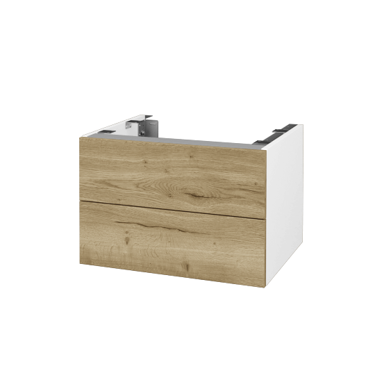 Doplnková skrinka pod dosku DSD SZZ2 60 (výška 40 cm)  - N01 Biela lesk - D26 Ontario - Ne