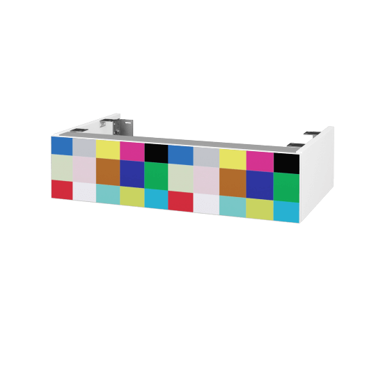 Doplňková skříňka pod desku DSD SZZ 80 (výška 20 cm)  - N01 Bílá lesk - IND Individual - Ne