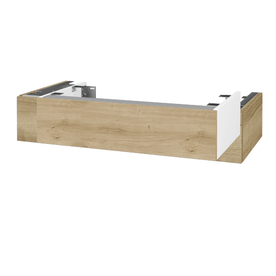 Doplnková skrinka pod dosku DSD SZZ 80 (výška 20 cm)  - N01 Biela lesk - D22 Karamel - Ne