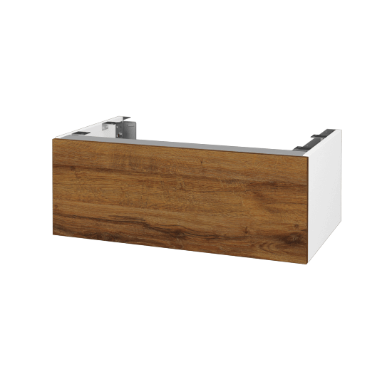 Doplnková skrinka pod dosku DSD SZZ1 80 (výška 30 cm)  - N01 Biela lesk - D27 Cognac - Ne
