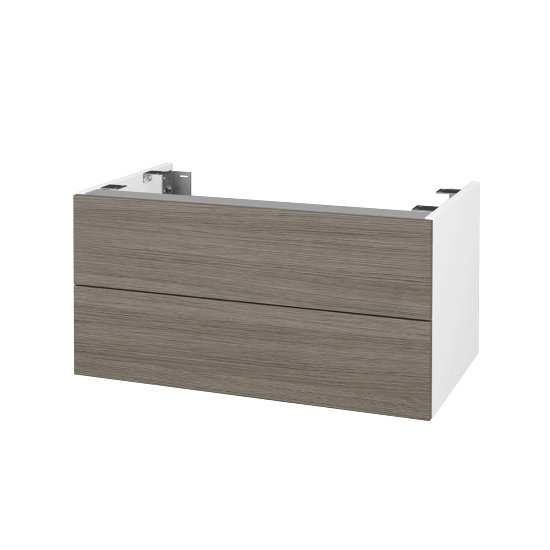 Doplňková skříňka pod desku DSD SZZ2 80 (výška 40 cm)  - N01 Bílá lesk - D03 Cafe - Ne