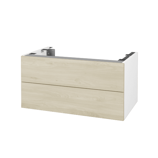 Doplnková skrinka pod dosku DSD SZZ2 80 (výška 40 cm)  - N01 Biela lesk - D24 Ohio - Ne