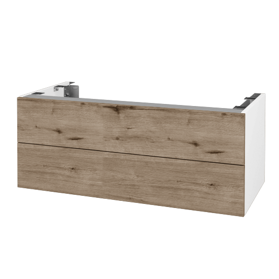 Doplnková skrinka pod dosku DSD SZZ2 100 (výška 40 cm)  - N01 Biela lesk - D23 Herkules - Ne