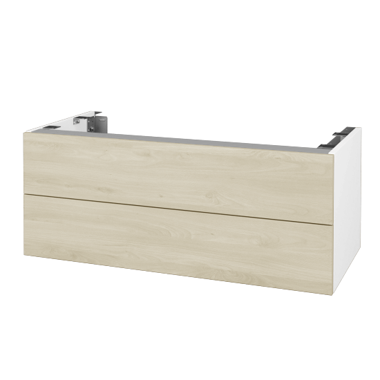 Doplnková skrinka pod dosku DSD SZZ2 100 (výška 40 cm)  - N01 Biela lesk - D24 Ohio - Ne