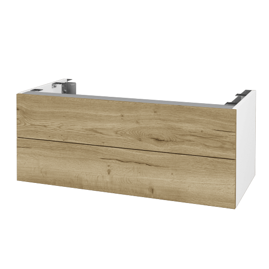 Doplnková skrinka pod dosku DSD SZZ2 100 (výška 40 cm)  - N01 Biela lesk - D26 Ontario - Ne