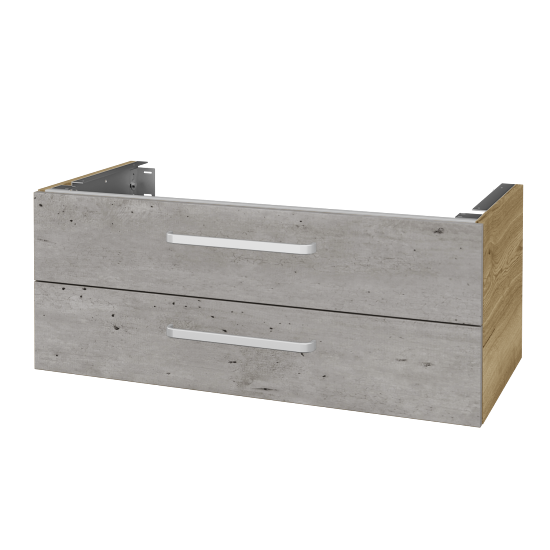 Doplnková skrinka pod dosku DSD SZZ2 100 (výška 40 cm)  - D26 Ontario - Úchytka T01 - D01 Betón - Ne