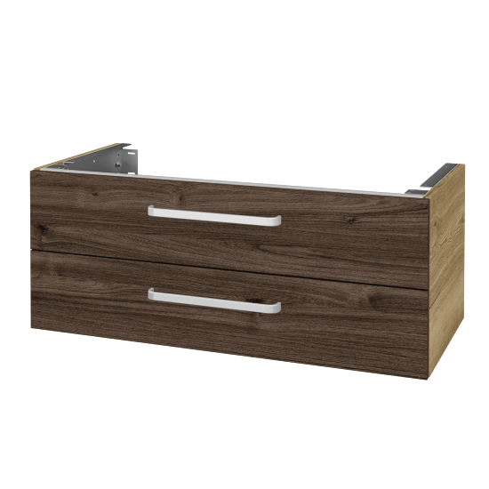 Doplnková skrinka pod dosku DSD SZZ2 100 (výška 40 cm)  - D26 Ontario - Úchytka T01 - D25 Teak - Ne