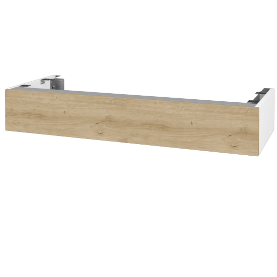 Doplnková skrinka pod dosku DSD SZZ 120 (výška 20 cm)  - N01 Biela lesk - D22 Karamel - Ne