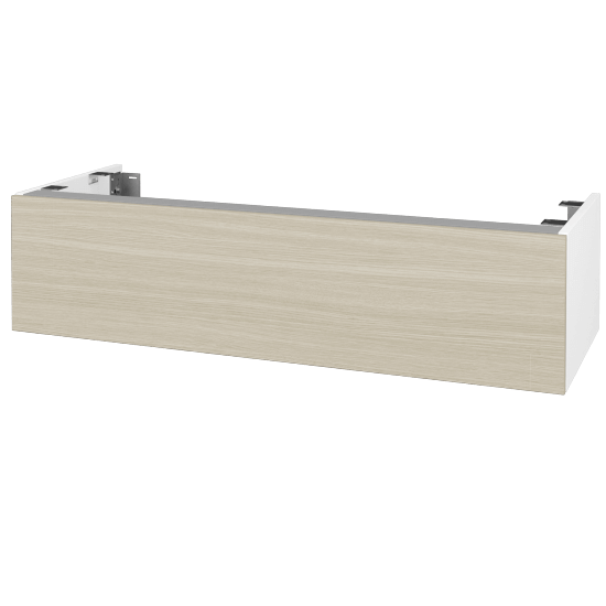 Doplňková skříňka pod desku DSD SZZ1 120 (výška 30 cm)  - N01 Bílá lesk - D04 Dub - Ne