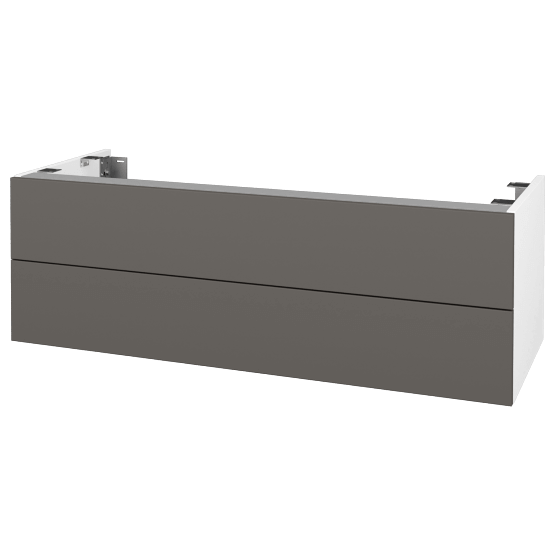 Doplnková skrinka pod dosku DSD SZZ2 120 (výška 40 cm)  - N01 Biela lesk - N06 Lava - Ne