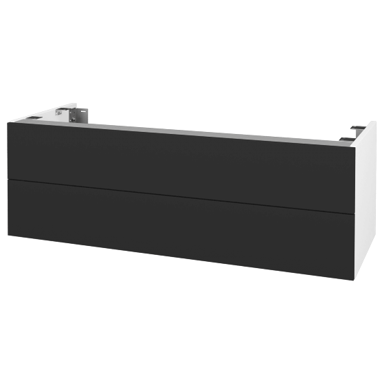 Doplňková skříňka pod desku DSD SZZ2 120 (výška 40 cm)  - N01 Bílá lesk - N03 Graphite - Ne