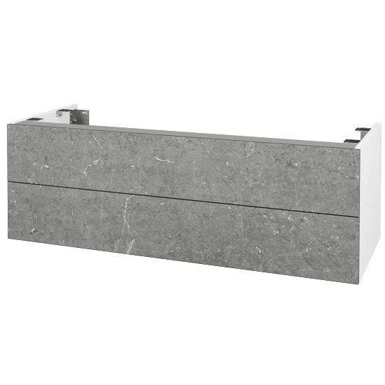 Doplnková skrinka pod dosku DSD SZZ2 120 (výška 40 cm)  - N01 Biela lesk - D20 Galaxy - Ne