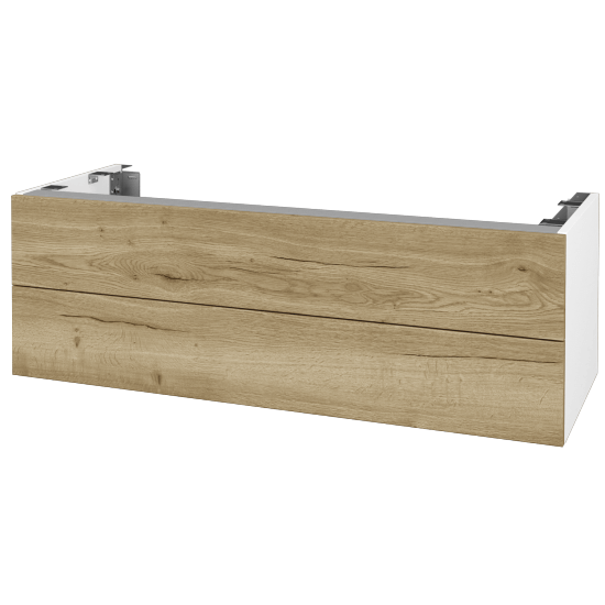 Doplnková skrinka pod dosku DSD SZZ2 120 (výška 40 cm)  - N01 Biela lesk - D26 Ontario - Ne