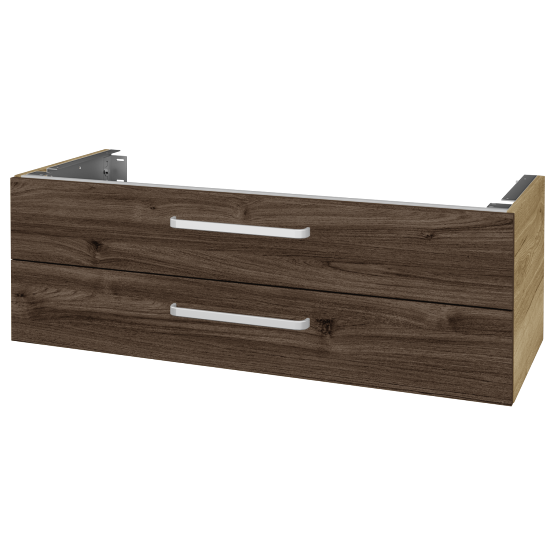 Doplnková skrinka pod dosku DSD SZZ2 120 (výška 40 cm)  - D26 Ontario - Úchytka T01 - D25 Teak - Ne