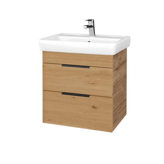 Umývadlová skrinka BENEFIT SZZ2 60 (umývadlo Q)  - D23 Herkules - Úchytka T07 - D22 Karamel