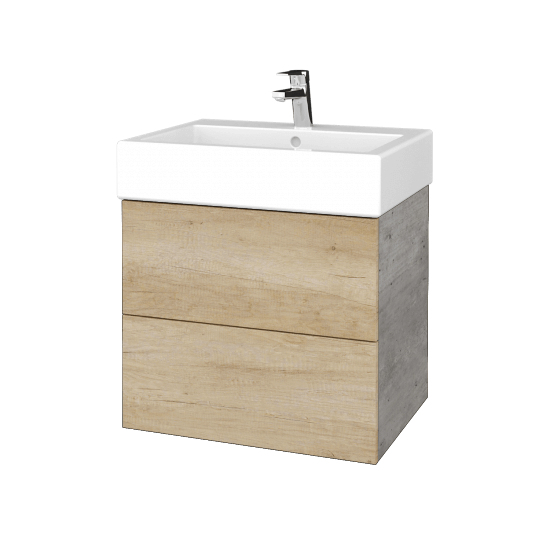 Umývadlová skrinka VARIANTE SZZ2 60 pre úmyvadlo Duravit Vero - D01 Betón - D15 Nebraska