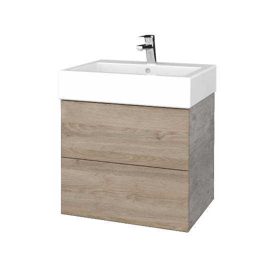 Umývadlová skrinka VARIANTE SZZ2 60 pre úmyvadlo Duravit Vero - D01 Betón - D17 Colorado