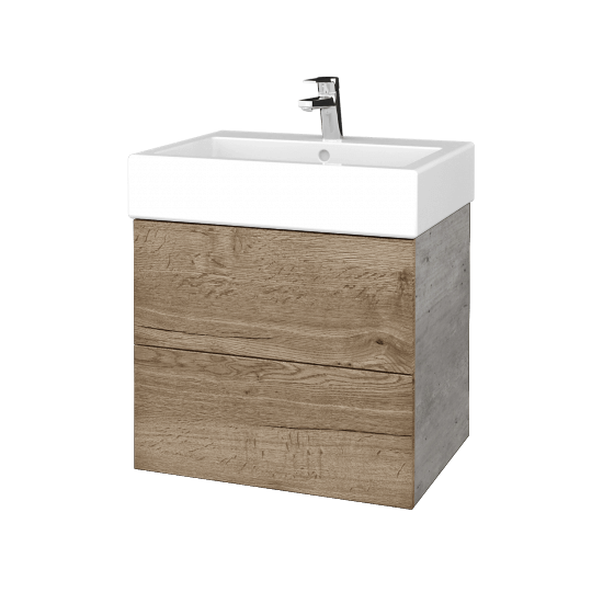 Umývadlová skrinka VARIANTE SZZ2 60 pre úmyvadlo Duravit Vero - D01 Betón - D21 Tobacco