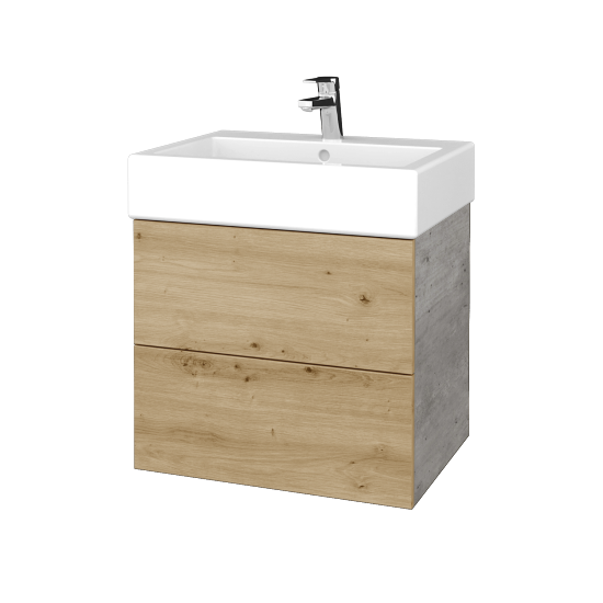 Umývadlová skrinka VARIANTE SZZ2 60 pre úmyvadlo Duravit Vero - D01 Betón - D22 Karamel