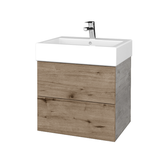 Umývadlová skrinka VARIANTE SZZ2 60 pre úmyvadlo Duravit Vero - D01 Betón - D23 Herkules