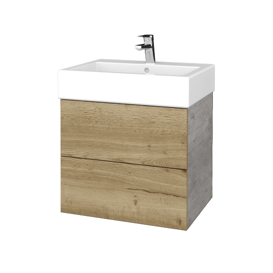 Umývadlová skrinka VARIANTE SZZ2 60 pre úmyvadlo Duravit Vero - D01 Betón - D26 Ontario