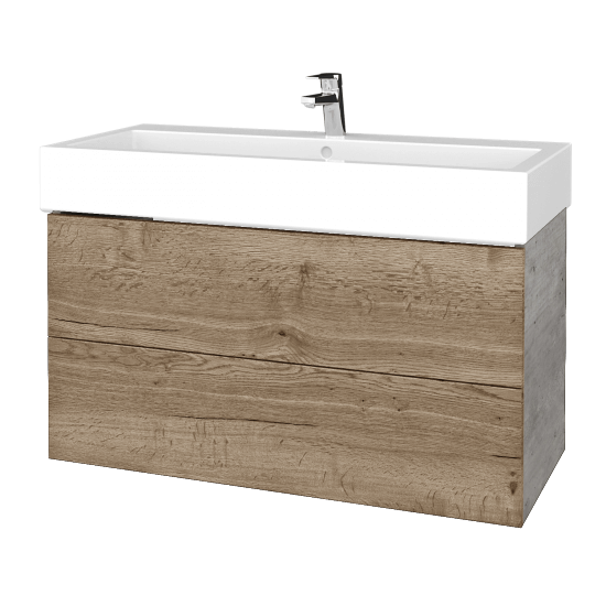 Umývadlová skrinka VARIANTE SZZ2 100 pre úmyvadlo Duravit Vero - D01 Betón - D21 Tobacco