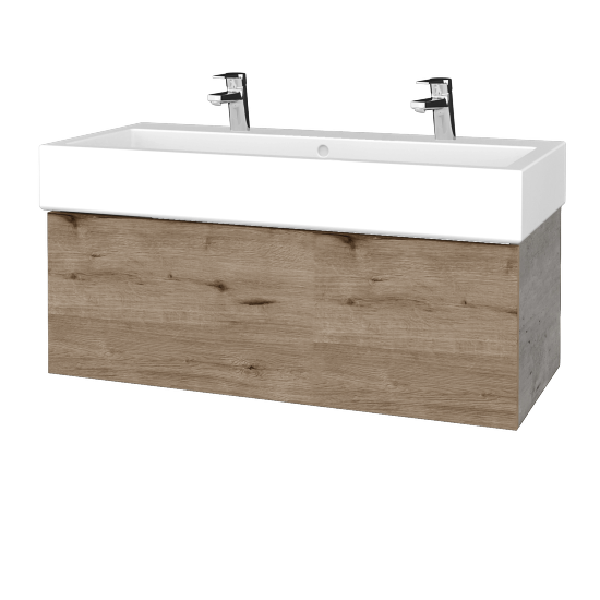 Umývadlová skrinka VARIANTE SZZ 100 pre úmyvadlo Duravit Vero - D01 Betón - D23 Herkules