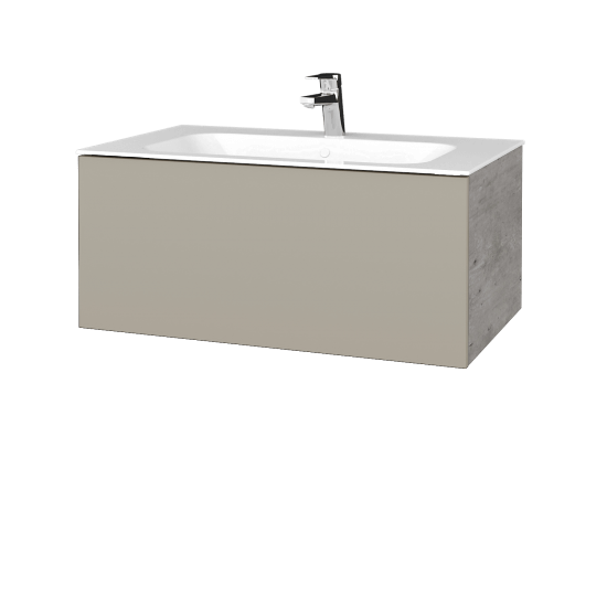 Koupelnová skříňka VARIANTE SZZ 80 pro umyvadlo Finion - D01 Beton - M05 Béžová mat