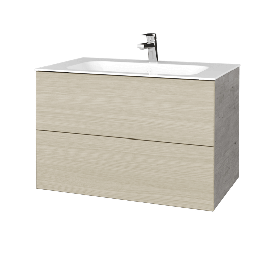 Umývadlová skrinka VARIANTE SZZ2 80 pre úmyvadlo Finon - D01 Betón - D04 Dub