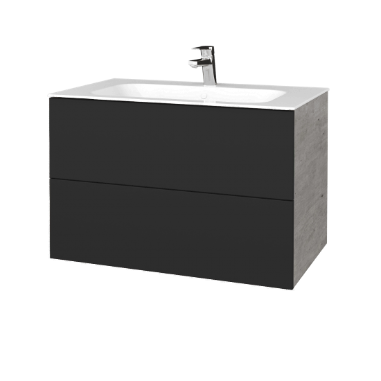 Umývadlová skrinka VARIANTE SZZ2 80 pre úmyvadlo Finon - D01 Betón - N03 Graphite