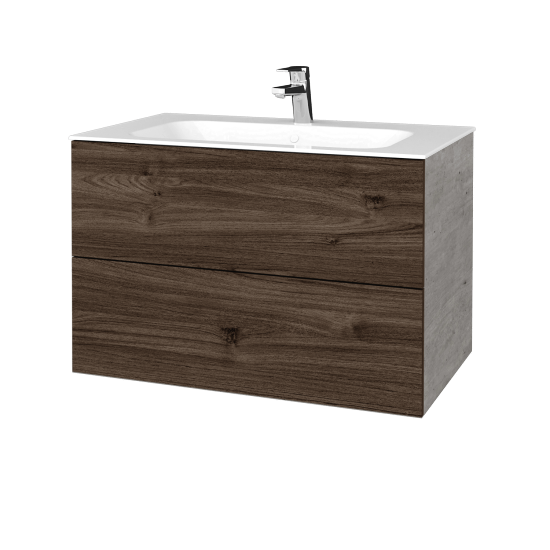 Umývadlová skrinka VARIANTE SZZ2 80 pre úmyvadlo Finon - D01 Betón - D25 Teak