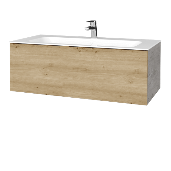 Umývadlová skrinka VARIANTE SZZ 100 pre úmyvadlo Finon - D01 Betón - D22 Karamel